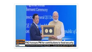 FAO honours PM Modi for Food Security Contributions